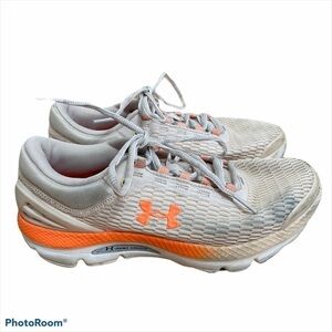 Under Armour Sneakers White Orange Sz 6.5 Women’s